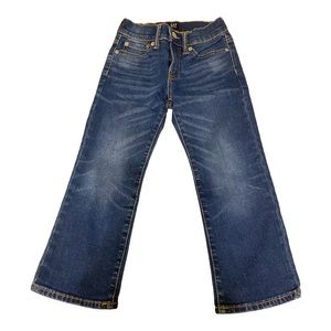 GAP Boys Regular Stretch Bootcut Jeans Sz 5 Dark Wash